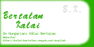 bertalan kalai business card