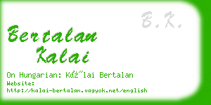 bertalan kalai business card